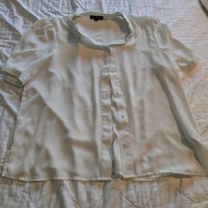 J. Crew Women's Cream Button-Down Shirt